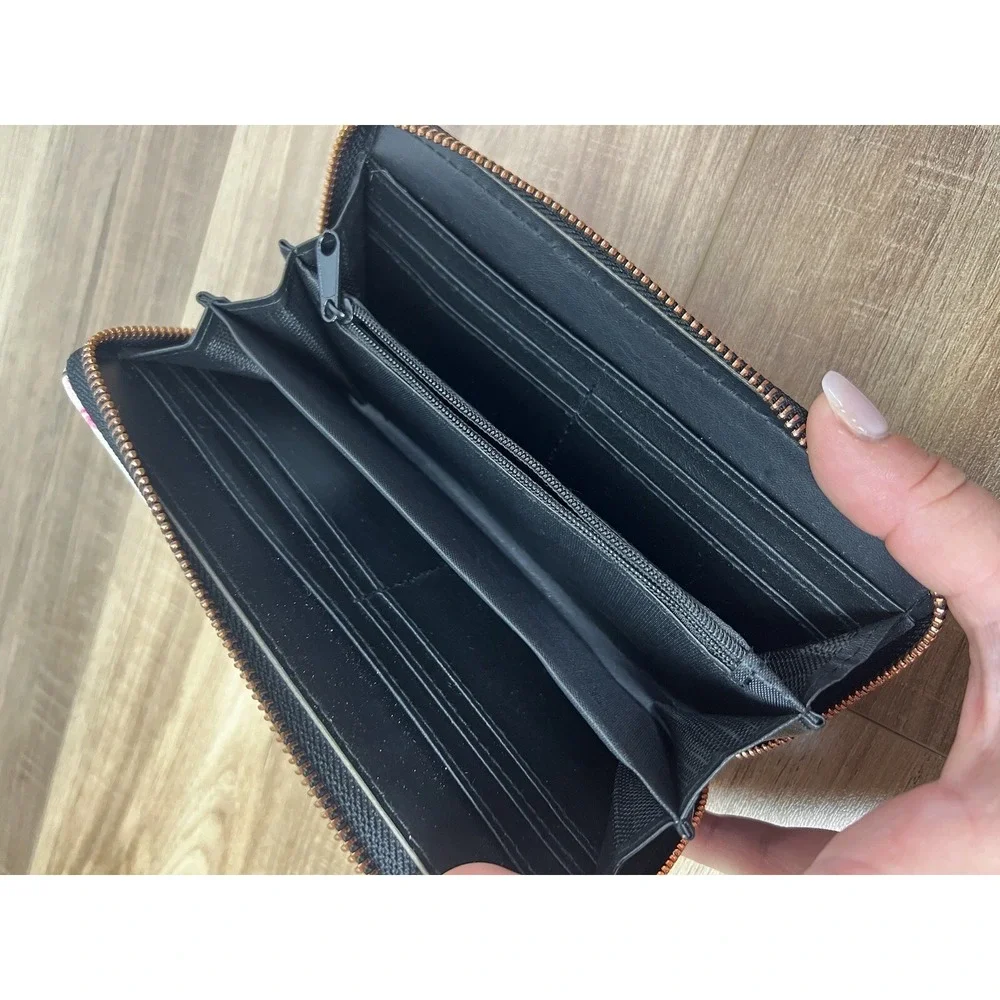 Karma Rose Floral‎ Womens Boho Zip Around Wallet ID Cards